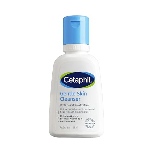 Image of Cetaphil Gentle Skin Hydrating Face Wash 59ml, Paraben Free, Sulphate-Free Cleanser with Niacinamide, Vitamin B5 for Dry to Normal, Sensitive Skin