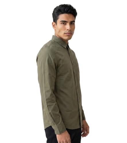 Image of Amazon Brand - INKAST Men Solid Cotton Shirt | Casual Wear | Basic Essential Plain Everyday & Office Wear | Full Sleeve | Regular Fit