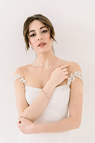 Sweetv Bridal Jewelry Set For Wedding, Cubic Zirconia Necklace Dangle Drop Earrings Bracelet Set, Teardrop Marquise Brides Bridesmaids Wedding Prom Anniversary Jewelry Gifts For Women #TOP1