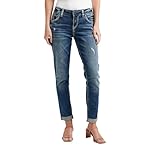 Silver Jeans Co. Women's Girlfriend Mid Rise Skinny Jeans-Legacy