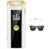 Hair Removal for Women and Men, At Home IPL Hair Removal Device with 3 Modes, Permanent Hair Remover Machine for Facial Legs Arms Bikini Line Whole Body Depilation, Come with Razor & Glasses
