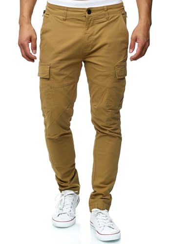 Indicode Herren Mathews Cargohose aus Baumwolle mit 8 Taschen | Cargo...
