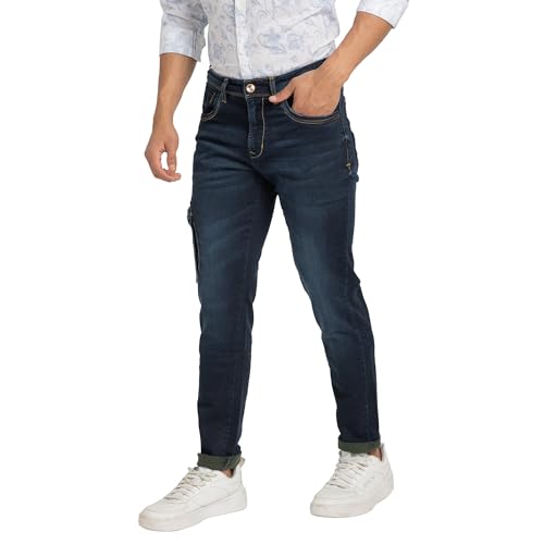 Image of Spykar Men's Ricardo Straight Fit Mid Rise Casual Jeans