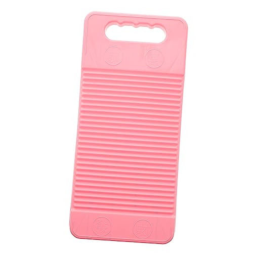 BCOATH 洗濯用品 洗濯物を洗うためのたわし板 長方形洗濯板 ミニポータブル洗濯機 衣類用洗濯板 ポータブル洗濯板 古い洗濯板 ミニポータブルウォッシャー 小さな洗面台 家庭用洗濯板 ピンク