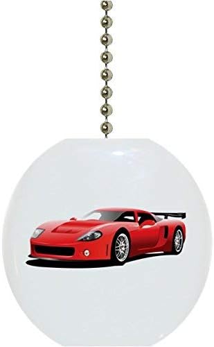 Red Sports Car Solid Ceramic Fan Pull