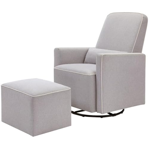 DaVinci Olive Upholstered Swivel Glider