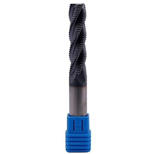 Image of 1 /2 inch 4 Flute Solid Carbide Long Roughing End Mill, ALCrSiN Nano Coated | 35 Degree Helix, 1 /2 inch Cutting Diameter, 1 /2 inch Shank Diameter, 2 inch Length of Cut, 4 inch Overall Length