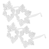 Montura de gafas con decoración de copos de nieve: usa las gafas navideñas y disfruta del alegre ambiente festivo de la navidad. gafas navideñas