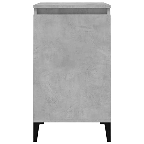 Mesitas de noche de madera de ingeniería en gris industrial pack de dos 8