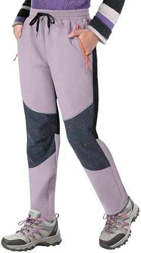 ANGEL CITIZ Kinder Softshellhose Winter Skihose für Jungen & Mädchen Thermo Regenhose Kinder mit Reflektoren Wathose Wanderhose Outdoor 116-158