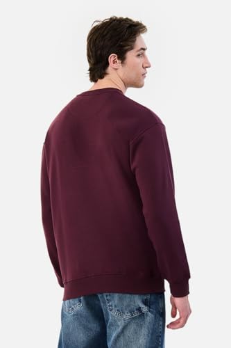 Image of SNITCH Men's Sweatshirt | Trendy Graphic Print Crew Neck Full Sleeve Top | Soft Cotton Blend Fabric Regular Fit Pullover for Casual Wear Fashion