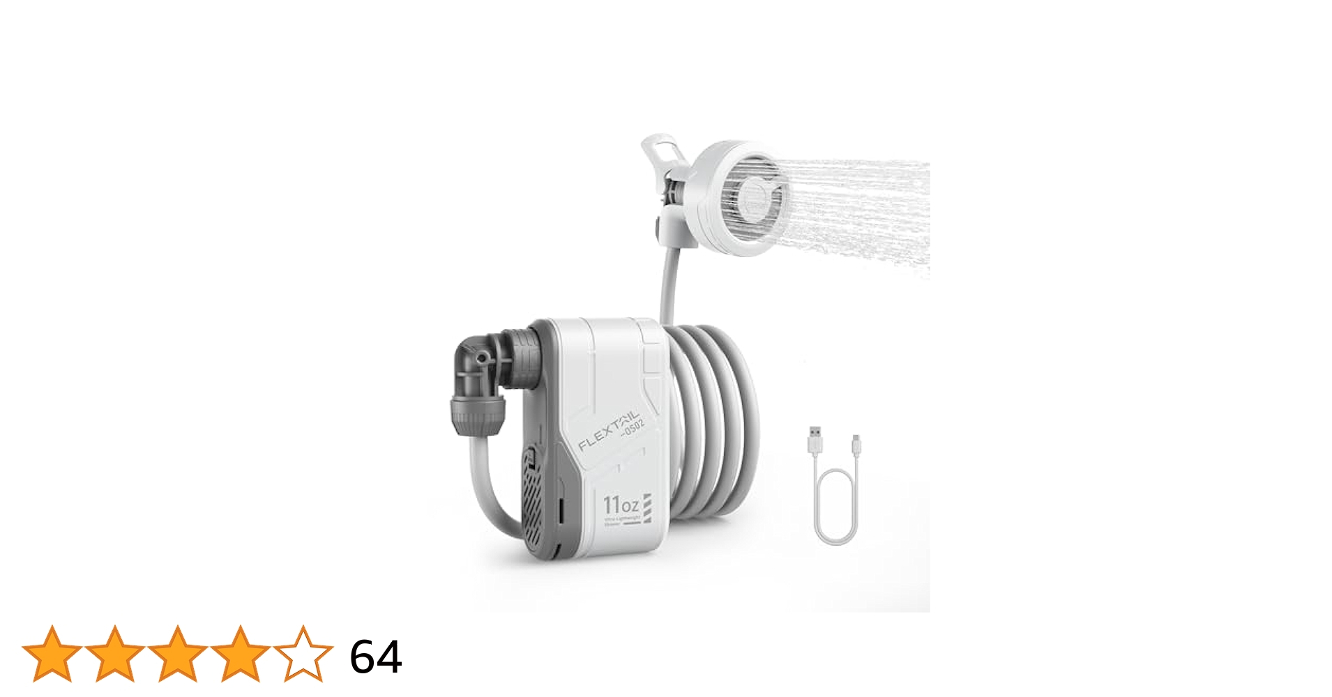 FLEXTAILGEAR MAX SHOWER ポータブルシャワー  USB-C MAX SHOWER‐110分も使える充電式アウトドアシャワー – FLEXTAIL-JP