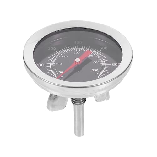 Kisangel Stainless Steel Oven Thermometer for Barbecue Grill and Household Baking, Bimetallic Dial Cooking Thermometer with Temperature Gauge, Multifunctional Indoor Outdoor Use