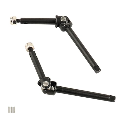 RZXYLRC 2PCS Steel Front Straight Axle CVD Drive Shaft for 1/24 RC Crawler Car Axial SCX24 Deadbolt C10 Gladiator Bronco Wrangler Model Upgraded Part (Extended Version(53.5mm))