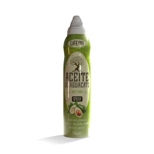 LIFE PRO NUTRITION Life Pro Fit Food Avocado Oil Spray 200ml | 100% Aceite de Aguacate | Aderezo para Tus Recetas o Ensaladas | Rico en Vitamina E | Contribuye a Regular el Colesterol