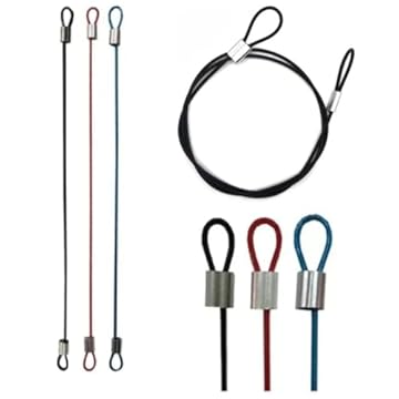 3 Cabos De Aço Lacre De Malas Segurança Ziper Bagagem Viagem