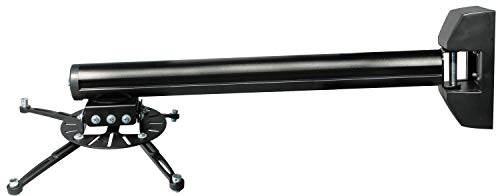 Soporte de proyector MyWall H16 para crear un cine en casa con anclaje de pared negro