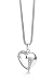 Produktbild Miore Kette - Halskette Damen Kette Silberfarbig 925 Sterling Silber mit Herz mit Rundschliff Zirkonia Steinchen 45 cm