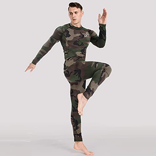 MEETYOO Herren U1 Basisschicht-Set, Tarnung Grün, L