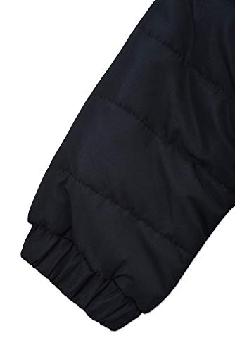 Image of Arctic Quest Boys' Ski Jacket and Snowbib Snowsuit Set 2 Piece Quilted Zip Up Jacket and Overall Snowsuit Set, Deep Black, 18M