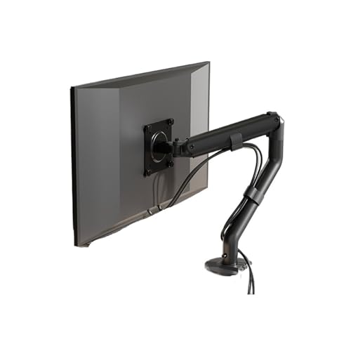 Support d'ordinateur sans trous bras articulé noir moniteur incurvé de bureau