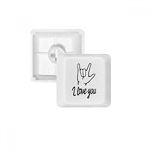 Keycaps PBT personnalisés avec motif geste d'amour cadeau original pour clavier mécanique