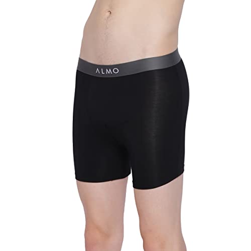 Image of ALMO Men's Micromodal Metallic Boxer Briefs | 3X Softer Than Cotton | Anti-Bacterial & Odour Control | Enhanced Stretchability | Fade Resistance | Faster Moisture Absorption