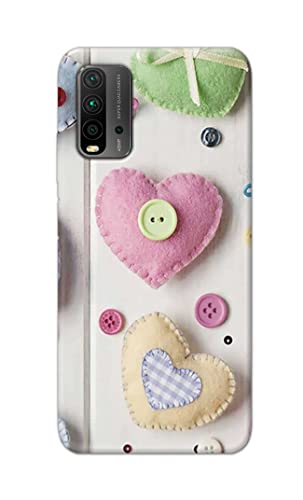Image of PRINTFIDAA Heart Shape Hard Back Cover for Redmi 9 Power Back Cover -(P6) KAT1010