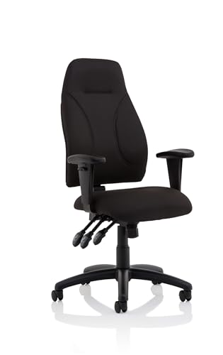 Image of Mr Office Esme Posture Chair With Height Adjustable Arms Black Fabric