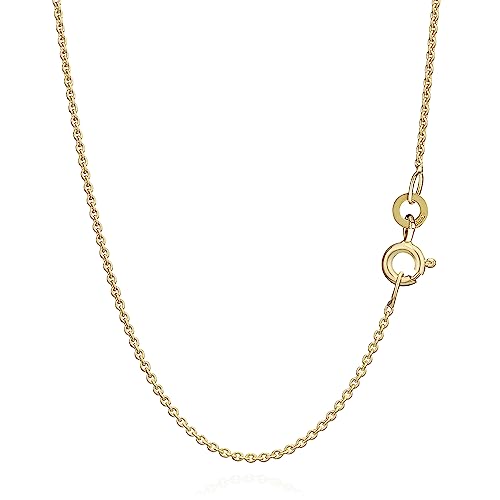 Chaîne d'ancre or jaune 333 anti-torsion collier fin or 8 carats NKlaus solide