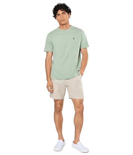 Image of POLO RALPH LAUREN Men's Classic Fit Jersey Crewneck T-Shirt Light Green SM