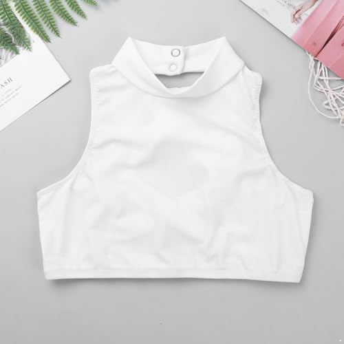 Lejafay Kids Girls Sleeveless Dance Turtleneck Crop Tops Workout Sports Yoga Tank Tops Dancewear4