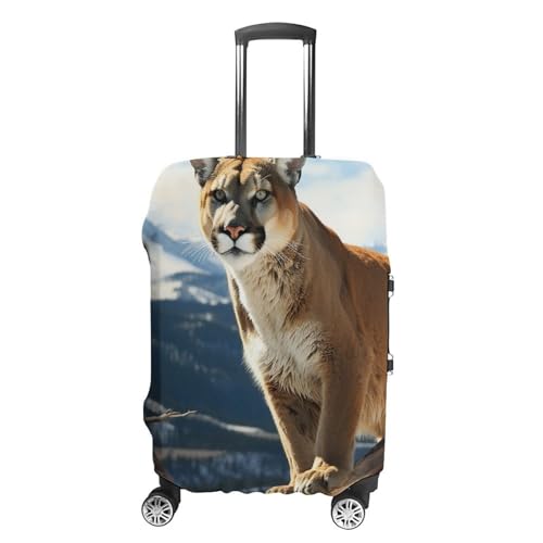 Panther Mountain Lion Luggage Cover, Washable Elastic Suitcase Cover Protector Fit 18-32 Inch Luggage