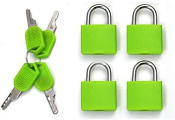 Amazon Co Jp カラフル カラーロック 南京錠 ４個 鍵 ４個 セット 携帯用 スペアキー グリーン シューズ バッグ