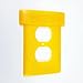 Warp Pipe Wall Plate Cover - Super Mario Room Decor Single Switch/GFCI Rocker/Power Outlet Handmade Video Game Room Decor Geek Gamer Bedroom (Yellow Glow in the Dark - Power Outlet Cover 1-Gang)
