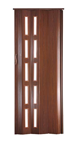 Falttür Höhe 201 cm Einbaubreite bis 80 cm Schiebetür mahagoni farben...