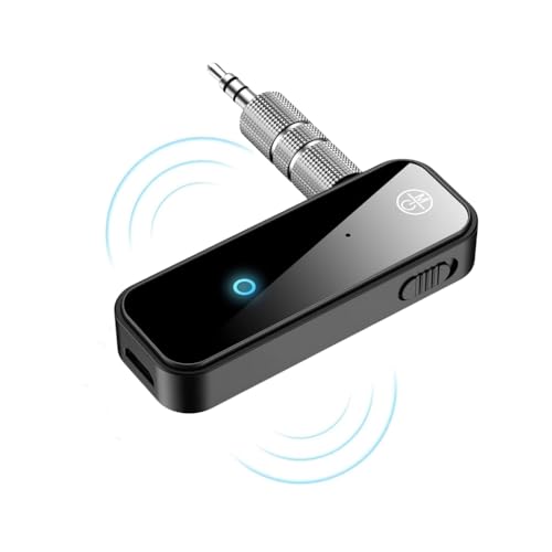 Accesorios De Telefonía, Wireless Receptor Bluetooth 5.0, Auxiliar Bluetooth para Auto, 2 En 1 Transmisor y Receptor Bluetooth con AUX Jack 3.5mm, HiFi Estéreo Bluetooth Adapter Inalámbrico...
