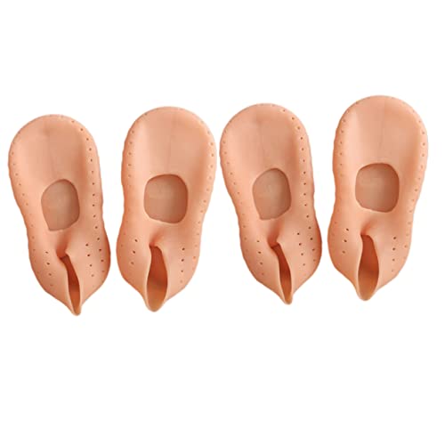 2 Pairs of SEBS Gel Anti-Crack Socks Size Color Breathable and Elastic Beach Room Socks for Dry Feet Protection