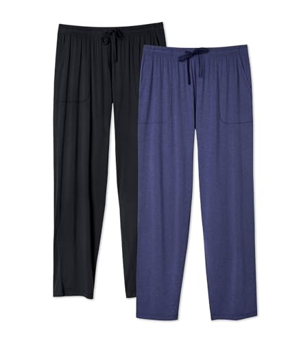 Bas de pyjama pour hommes David Archy en coton doux, lot de 2 shorts confortables pour la nuit