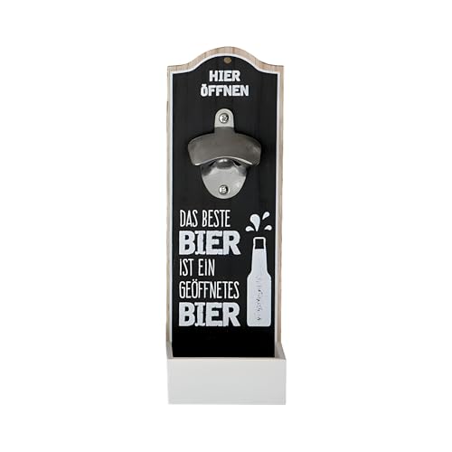 GILDE Wand-Flaschenöffner Metallöffner Kronkorkensammler, Das beste Bier...