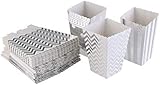 NUOLUX Popcorn Boxes Cardboard Candy Container 50pcs Silver Color