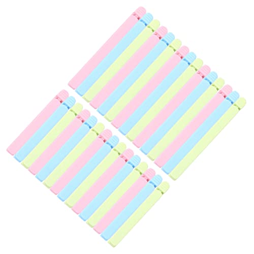 FUNOMOCYA 30Pcs Food Sealing Clips Snack Sealing Bag Clips for Chips Bread Foods Moisture