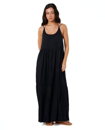 Rip Curl Women's Standard Island Cover Up Maxi Swim Dress, Black