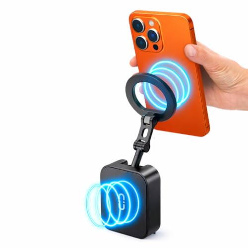 Image of Mizi 3-in-1 Magnetic Phone Holder [20x N52] Strong Magnets, Portable Mount for Golf Carts, Garage, Gym, Travel, Kitchen, Office, Outdoor, Car - Black
