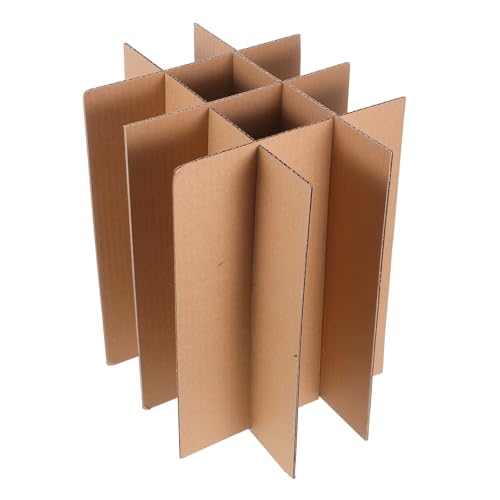 ABOOFAN Medium Moving Boxes Dividers 5 Pack Wine Carton Partition with 12 Glassware Dividers for
