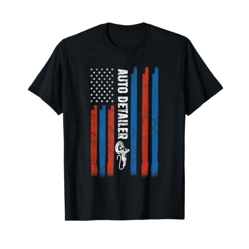 Auto Detailer USA Flag Car Detailing Car Detailer Detailing T-Shirt