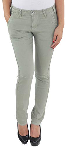 Sotala Damen Chino Skinny Röhren Business Jeans Hose Stretch Hüftjeans Hüfthose Slim Fit Damenhose viele Farben (C) Grün 44 (XXL) Cover