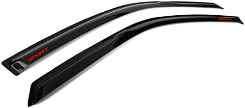 EVPROXP Window Visor Rain Guard Shade Compatible with 94-97 Accord Coupe, Side Window Vent Deflector, Dark Smoke Tinted, JDM Tape On Style, Red Sport