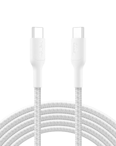 Image of Belkin USB-C to USB-C Cable 1M, 60W, Braided Nylon, 2-Pack, White
