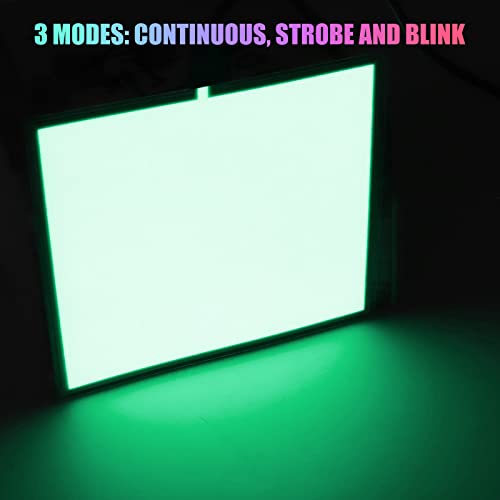 Image of Electroluminescent EL Panel Light, DIY EL Light Cuttable Paper for Decoration /Cosplay /Funny Birthday Parties /Horror Theme Parties /Pumpkinhead,Yellow (10cmx10cm)-1PCS (1, Green)